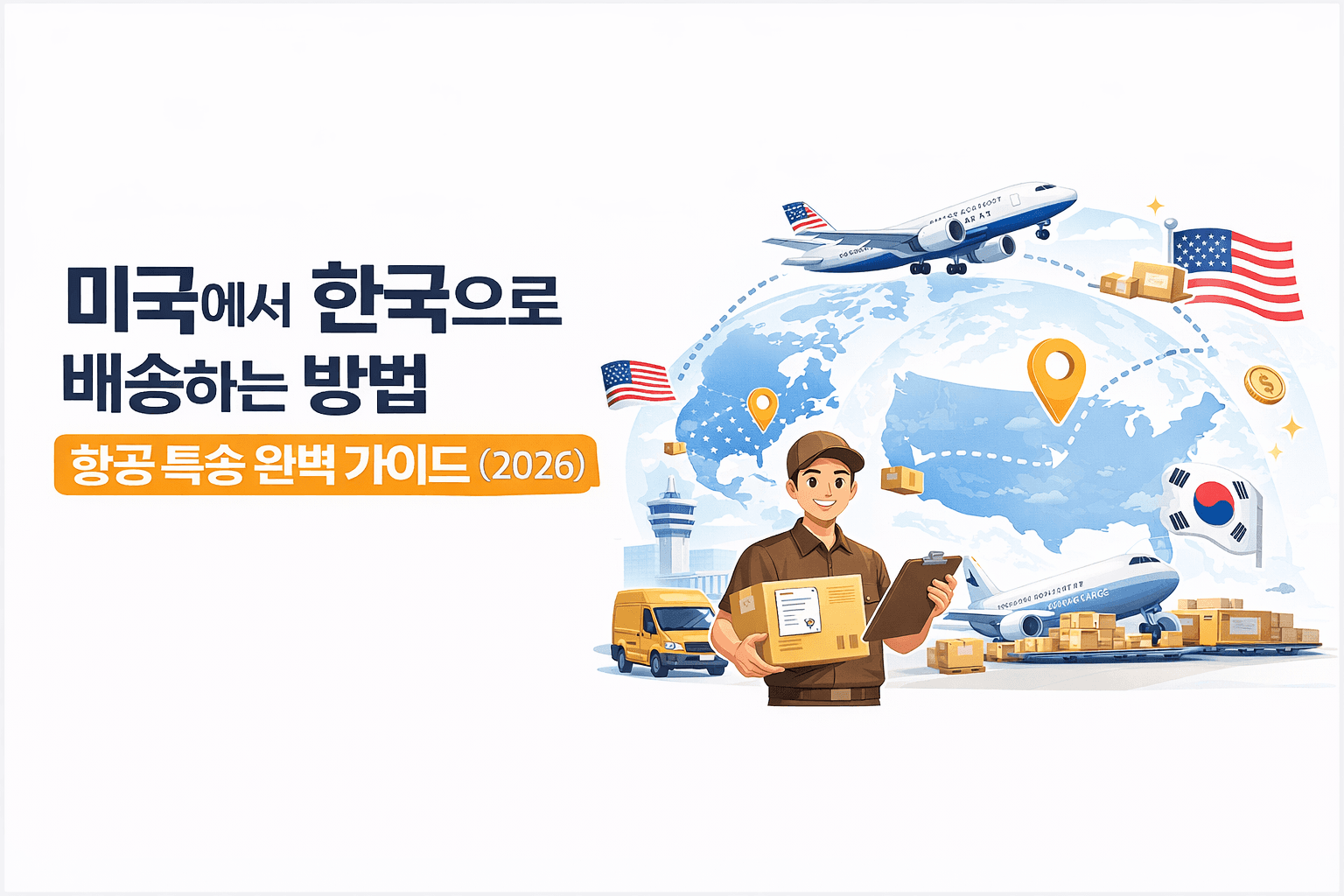 미국에서 한국으로 배송하는 방법 - 항공 특송 완벽 가이드 (2026)